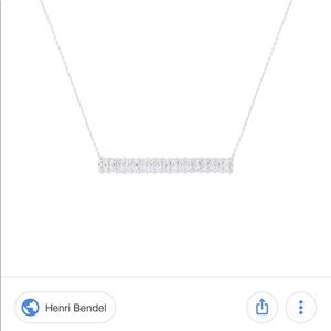 Baguette crystal bar necklace